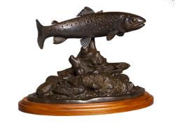 Small 3D trout sculpture